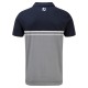 Поло FJ Lisle Engineered End to End Stripe Navy/White