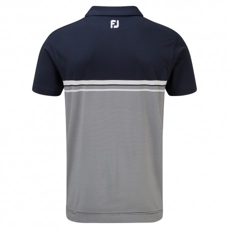 Поло FJ Lisle Engineered End to End Stripe Navy/White