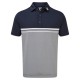 Поло FJ Lisle Engineered End to End Stripe Navy/White