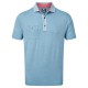 Поло FJ Heather Pique with Pinstripe Trim Storm Blue