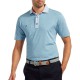 Поло FJ Heather Pique with Pinstripe Trim Storm Blue