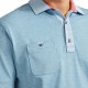 Поло FJ Heather Pique with Pinstripe Trim Storm Blue