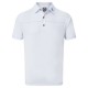 Поло FJ Solid Pique with Spine Stitch White/Lagoon