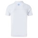 Поло FJ Solid Pique with Spine Stitch White/Lagoon