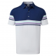 Поло FJ Stretch Pique Colour Block Blue/White