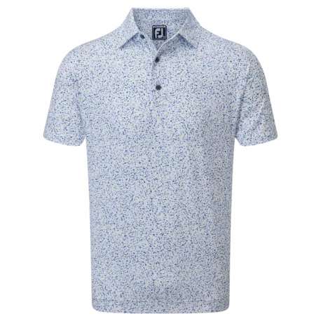 Поло Footjoy Granite Print Lisle Белый