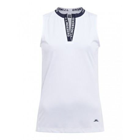 Поло для гольфа J. Lindeberg Leya Sleeveless белое