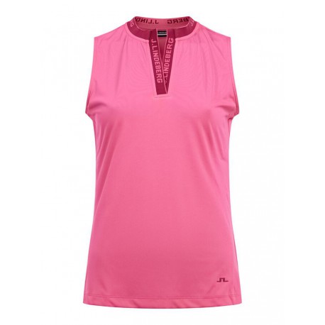 Поло для гольфа J. Lindeberg Leya Sleeveless розовое
