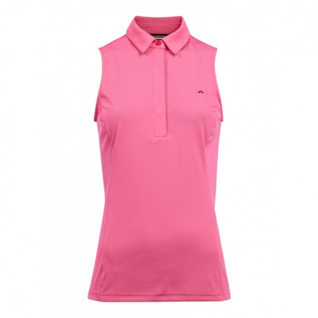Поло для гольфа J. Lindeberg Dena Sleeveless розовое