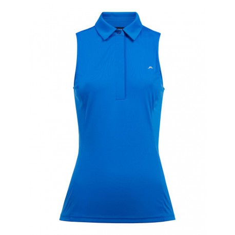 Поло для гольфа J. Lindeberg Dena Sleeveless синее