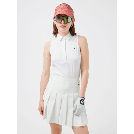 Поло для гольфа J. Lindeberg Dena Sleeveless белое