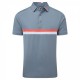 Поло FootJoy Double Chest Band серый