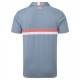 Поло FootJoy Double Chest Band серый