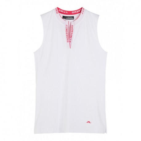 Поло для гольфа J. Lindeberg Leya Sleeveless белое
