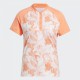Поло Adidas W Floral SS кораловый