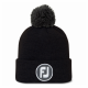 Шапка для гольфа FootJoy Solid Pom черная