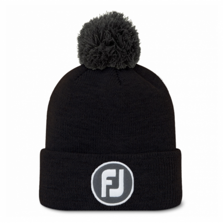 Шапка для гольфа FootJoy Solid Pom черная