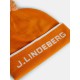 Шапка J. Lindeberg Stripe Beanie оранжевая