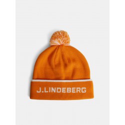 Шапка J. Lindeberg Stripe Beanie оранжевая