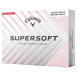 Мячи для гольфа Callaway Supersoft Splatter красные