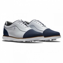 Кроссовки для гольфа FootJoy Traditions Shield Tip White/Navy