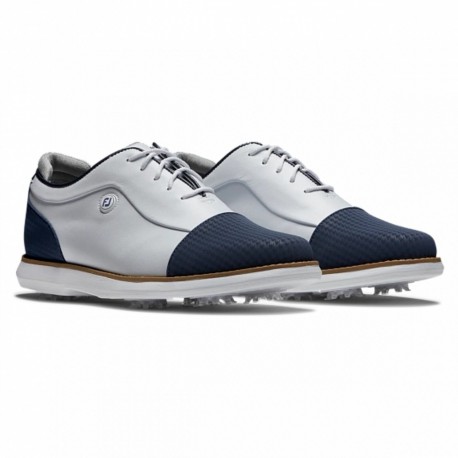 Кроссовки для гольфа FootJoy Traditions Shield Tip White/Navy