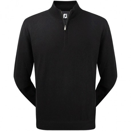 Свитер FootJoy Lambswool Lined 1/2 Zip черный