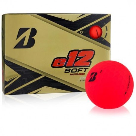 Мячи для гольфа Bridgestone E12 Soft Matte красные
